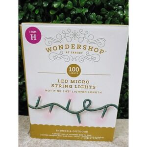 Wondershop Target 100 LED Micro String Lights H Hot Pink Green Wire 9 Functions